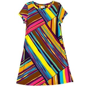 Calvin Klein Eccentric Geometric Shift Dress S Informal Knee Length Artistic